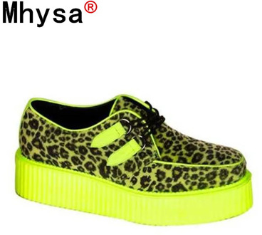 2020 Fashion Creepers Flats Women Punk Platform Shoes Woman Zebra Pattern Suede Flat Shoes Women Casual Shoes Zapatos De Mujer