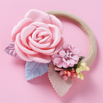2020 Fashion Flower Baby Girl Accessories Cotton Rose Elastic Hair bands Lovely Nylon Headbands For Kids Newborn Hair Ties