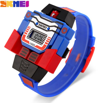 2020 Fashion LED Digit Kids Children Watch Sports Cartoon Watches Cute Relogio Relojes Robot Transformation Toys Boys Wristwatch