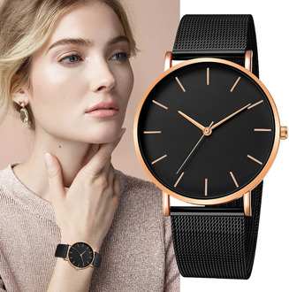 2020 Fashion Reloj Mujer Quartz Watch Simple Watch Ladies Mesh Stainless Steel Leisure Bracelet Metal Watch Hour Relogio