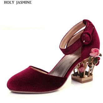 2020 Fashion Spring Thick High Heel Black Suede Single Shoes Pointed Toe Mujer Head with Wild Women's Pumps Shoes Free Shipping