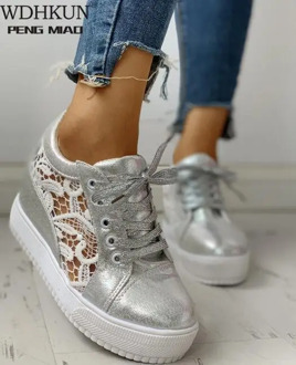 2020 Fashion Wedge Women Footwear Height Increasing women Shoes Women's casual shoes Sneakers white/black shoes women size 35-40