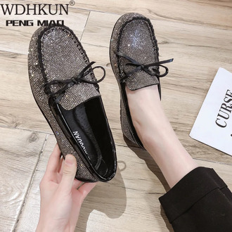 2020 Flat Women's Men's Flats Sequin Cloth Revit Couple Platform Women's Shoes Bling Crysta Black Flat High Heels Shoes