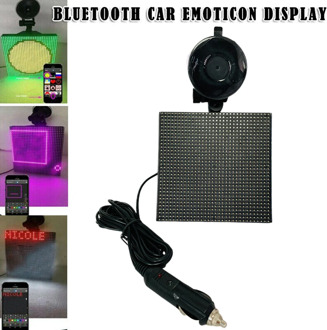 2020 Full Color Wireless Bluetooth APP Control Car Smiley Face LED Car Sign LED Shop Sign Vehicle RGB Emoticon Display