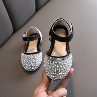 2020 Girls Sequin Leather Shoes Princess Kids Summer Glitter Holiday Shoes Wedding Birthday Party Formal EU 21-36