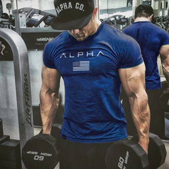 2020 High Elastic Training Quick Drying Short Sleeve Breathable Fitness Clothing Men Fashion Sport Vest Yoga Running Top T-Shirt