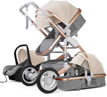 2020 High Landscape Baby Stroller 3 in 1 With Car Seat and Stroller Luxury Infant Stroller Set Newborn Baby Car Seat Trolley