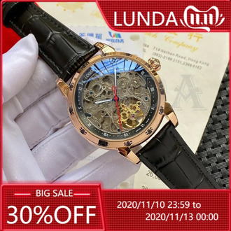 2020 High quality End Automatic Hollow Tourbillon design Men's Mechanical Watch Stainless Steel Luminous Waterproof Men's Busi