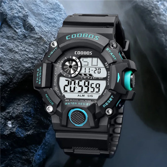 2020 High Quality Sports Kids Watches Boys Waterproof LED Cool Luminous Digital Watch Men's Stop Watch Week Display Clock montre
