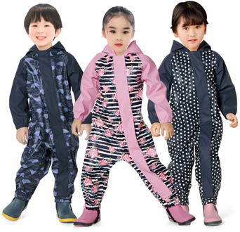 2020 Hooded Waterproof Girls Romper Dots Baby Unisex One-Pieces Rain Sport Boy Clothes Jumpsuits PU Summer Children Clothes