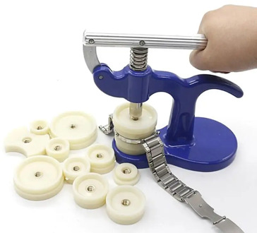 2020 Hot sale Watch Case Press 12 Dies Watch Crystal Front Back Case Cover Screw Press Presser Close Watchmakers Repair Kit Tool