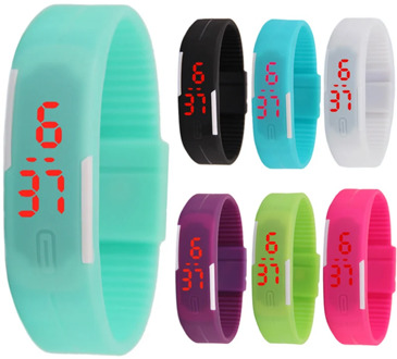 2020 LED Digital Sports Child Watch Candy Color Kid Children Watches Birthday Gift for Boy Girls Watch Rubber LED kids Watches