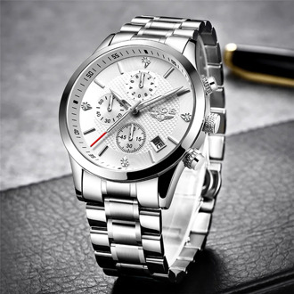 2020 LIGE Men Watches Top Luxury Brand Sport Quartz Watch Men Chronograph Waterproof Wrist Watch Man Stainless Steel Date Clock
