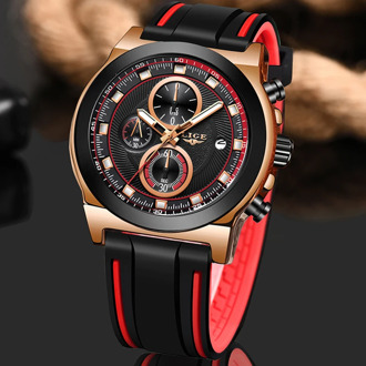 2020 LIGE Mens Watches Top Brand Luxury Fashion Sports Leather Watch Mens Date Waterproof Quartzs Chronograph Relogio Masculino