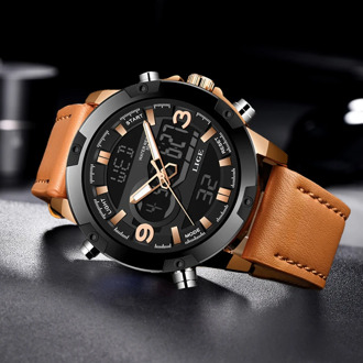 2020 LIGE Mens Watches Top Luxury Brand Quartz Clock Watch Men LED Digital Waterproof Military Date Wristwatch Relogio Masculino