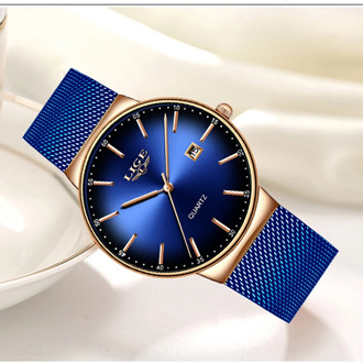 2020 LIGE New Mens Watches Top Brand Luxury Blue Camouflage Watch Sports Casual Stainless Steel Waterproof Dress Watch Men Clock