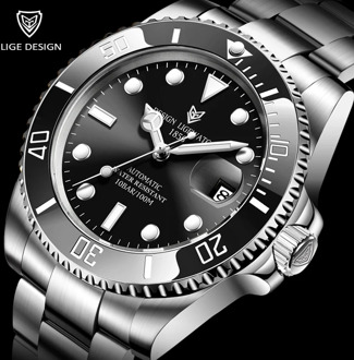 2020 LIGE Watch Men Automatic Mechanical Tourbillon Clock Fashion Sapphire Glass 316L Steel 100 Waterproof Watches NH35 Movement