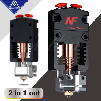 2020 Mellow NF-Crazy Hotend Tc-3A Cyclops and Chimera Extruder 2 In 1 Out 2 colors Hotend Bowden with 3D Printer Bmg Extruder