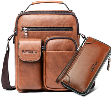 2020 Men Shoulder Bag for 10.5 iPad PU Leather Handbag for Man Large Capacity Male Crossbody Bags Business Man Messenger Bag