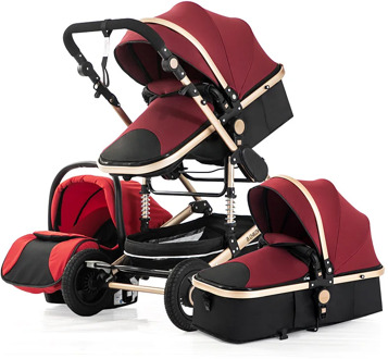 2020 Multifunctional Baby Stroller 3 In 1 High Landscape Stroller Folding Carriage Gold Baby Stroller Newborn Stroller