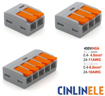 2020-NEW! 0.4-6.0mm 30/50/100 Pieces & SET Mini Fast Universal Wire Connector Easy Quick Wiring Car & Solar Energy Terminals