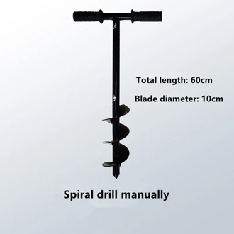 2020 New 10cmx60cm Manual Garden Auger Spiral Drill Bit Flower Planter Gardening Earth Drill Planting Hole Tool