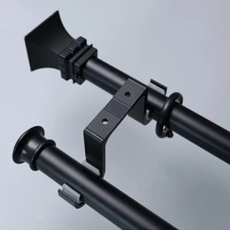 2020 New 2pcs Double Curtain Rod Brackets Window Hardware Hook Holder Hanger Home Decor