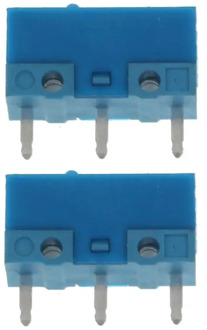 2020 New 2Pcs Original HUANO Blue Dot Blue Shell 0.74N Mouse Micro Switch Gold Alloy Contacts 50 Millions Lifetime