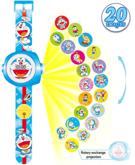 2020 New 3D Projection Kids Watch Doraemon Cartoon Fashion Watches Child Digital Clock Gift Montre Enfant Kinder Horloge Infanti