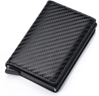 2020 new aluminum alloy rfid anti-theft brush carbon fiber men's wallet card holder bank card wallet
