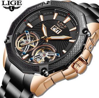 2020 New Army Military Mens Watches LIGE Top Brand Luxury Automatic Mechanical Clocks Sport Watch For Man Tourbillon Wrist Watch