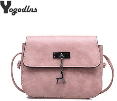2020 New Arrival Women Leather Shoulder Bag Deer Decor Crossbody Bag Female Handbags Girl Messenger Bags High Quality