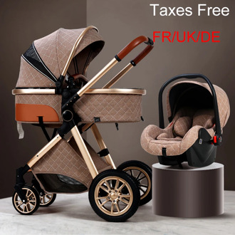 2020 New Baby Stroller 3 in 1 High Landscape Stroller Reclining Baby Carriage Foldable Stroller Baby Bassinet Puchair Newborn