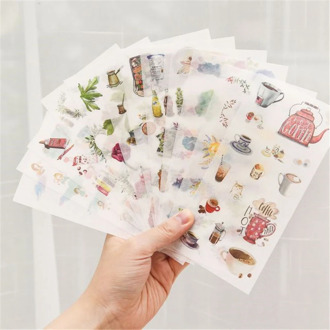 2020 NEW Cartoon Flowers Leaves Sticker DIY Diary Decor Stickers Scrapbook cute Stationery journal Supplies