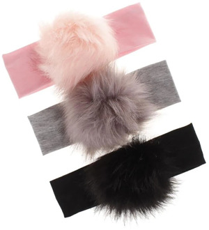 2020 new Children Pompoms Headband Girls Winter Cotton Elastic Hair Bands Turban For Kids Ball Hair Accessories girls