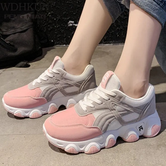 2020 New Chunky Sneakers For Women Shoes Vulcanize Casual Fashion Pu Leather Platform Basket Femme Krasovki Zapatos De Mujer