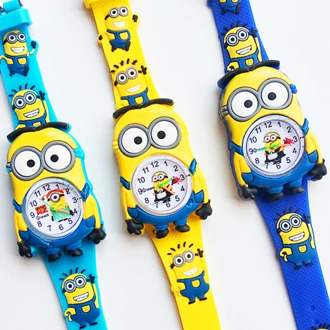 2020 New Despicable Me Watch Children Christmas Gifts Child Learn Time Toy Bracelet Kids Watches Baby Boy Girl Student Clock