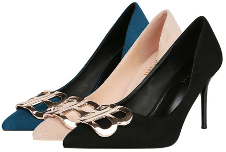 2020 New Est 9CM PU Women's Shoes Single Shoes Women's Shoes Shallow Mouth Stiletto Pointed Ladies High Heels ZH100179