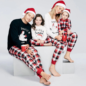 2020 New Family Christmas Pajamas Set Print Adult Women Kids Family Matching Clothes Xmas Family Sleepwear Tops+Pants 2PCS Sets