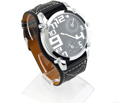 2020 New Fashion Creative Leather Band Over Size Face Sport Quartz Watch Men WristWatch Male Clock Casual Wristwatch Boys Chic