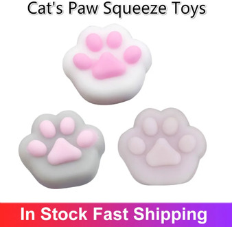 2020 New Fashion Cute Soft Cat Claw Squeeze Toy Christmas Joke Gift Silicone Decompression Anti Stress Fidget Squishy Toy