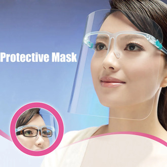 2020 New Full Face Protective Mask Transparent Adjustable Full Face Shield Plastic Anti-fog Protective Cover Plastic Visors