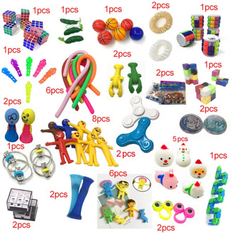 2020 New Funny Combination 50 Pieces Extrusive-Solving Fidget Kids Toys Hot Selling Various Styles Toy Set Wholesale