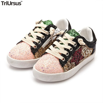 2020 New Girls Bling Shoes Casual Boys' Board Shoes Fashion Sequins Shoes Children's Glitter Star Shoes Princess Kids Sneakers