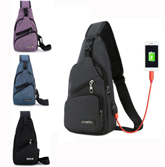 2020 New Male Shoulder Bags USB Charging Crossbody Bags Men Anti Theft Chest Bag men's messenger casual men's bags Travel Bag