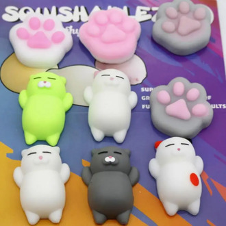 2020 New Mini Slow Rising Squishys Squeeze Toys Anti Stress Fidget Reliever Toy Gift Feels Like Real Soft Cat's Paw Animal