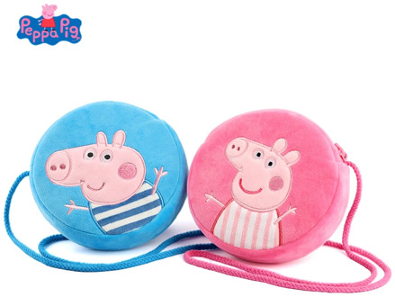 2020 New Original Peppa Pig Fashion Trend Plush Bag Pink Pig George Cartoon Small Bag Round Wallet For Girl Birthday Xmas Gifts