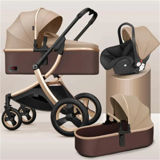 2020 New Pram High Landscape Baby Stroller 3 in 1 Stroller Two Way Lightweight Car Newborn Baby Stroller With Car Seat