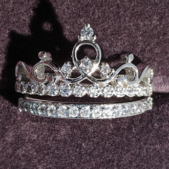 2020 new retro round original 925 sterling silver wedding ring set for women lady anniversary gift jewelry bulk sell R5147