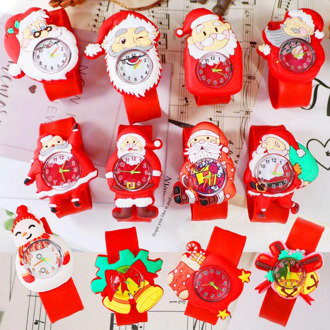 2020 New Santa Claus Watch Children Christmas Gift Red Bracelet Electronic Quartz Kids Watches Clock Baby Watch for Boy Girl Kid
